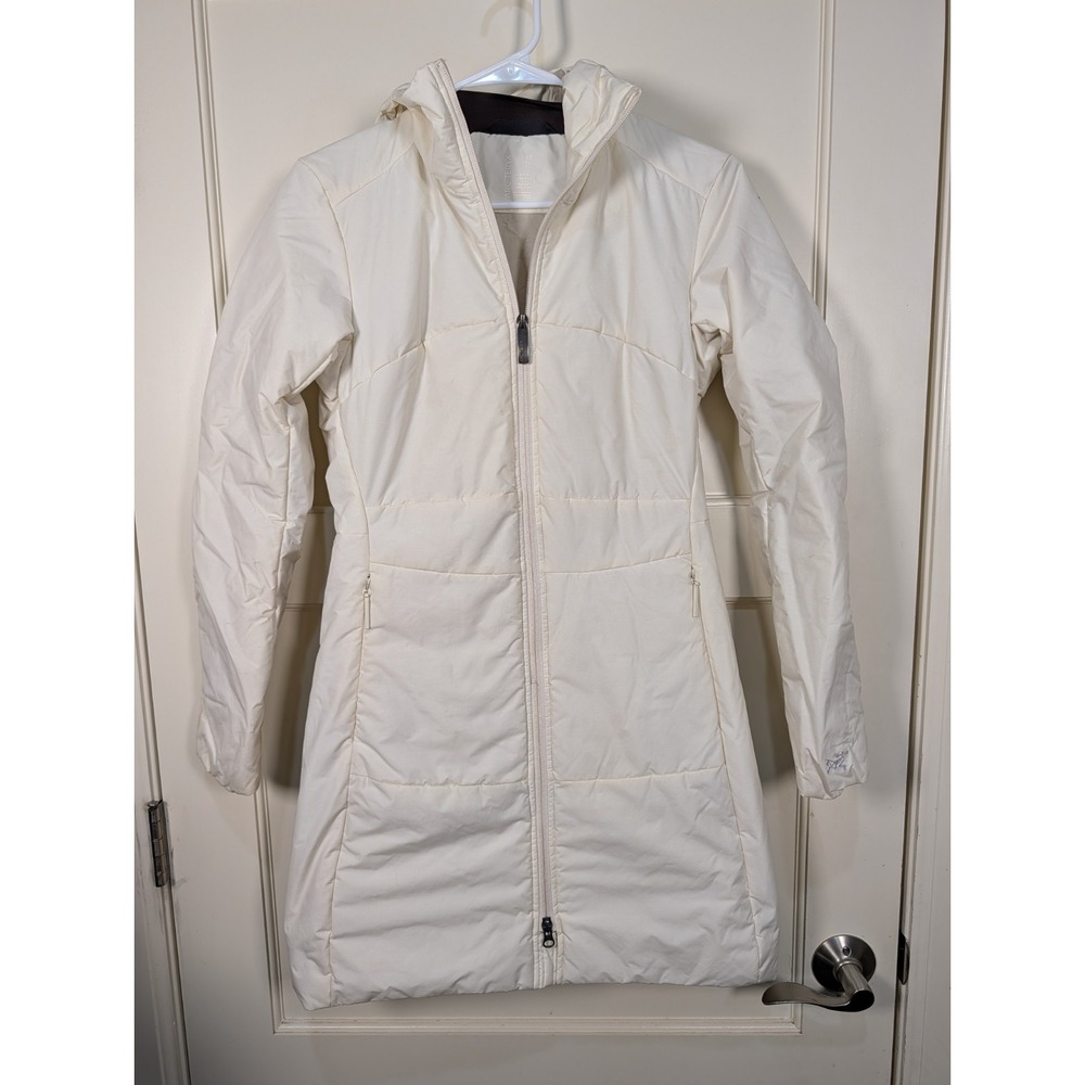 Arcteryx Women's Size: XS Ivory Insulated Hooded Long Parka Coat Winter Jacket